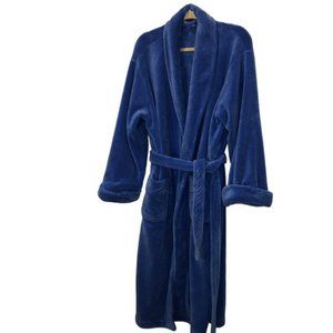Pine Cone Hill LUXURY super soft bright blue bath robe S p for petite or…